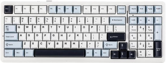 EPOMAKER x AULA F99 – Weiß/Blau – Mechanische kabellose Tastatur – RGB – 100 % – QWERTY – Gaming-Tastatur – Leobog Reaper Switch