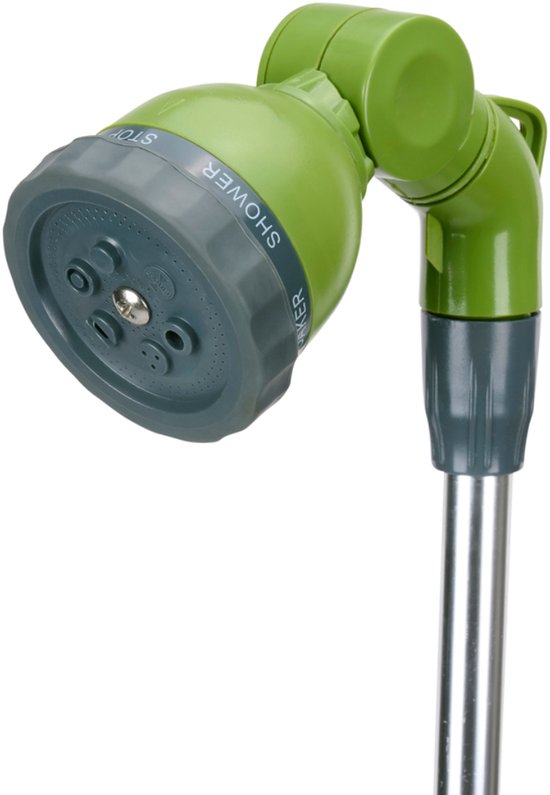 Kinzo Gartendusche mit Stativ - Verstellbare Außendusche bis zu 220 cm - 7 Strahlarten