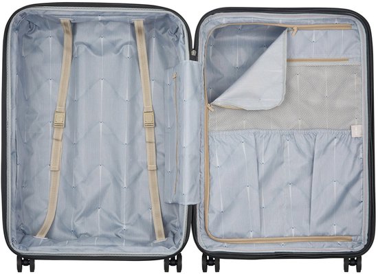 DELSEY PARIS Shadow 5.0 4-Rollen Trolley Koffer - 75 cm - 106L - Hartschalenkoffer - TSA-Schloss - Creme