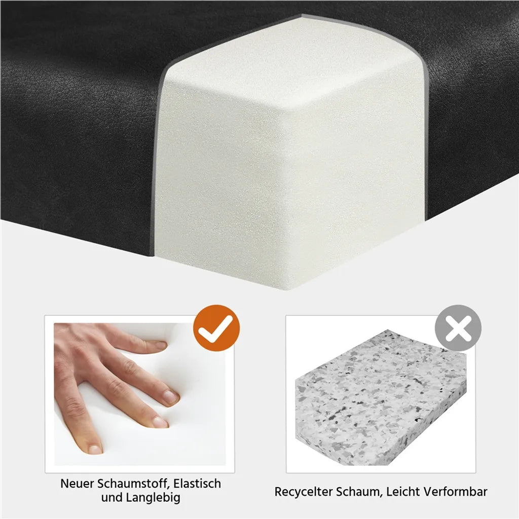Yaheetech Retro-Relaxsessel aus Kunstleder, Schwarz