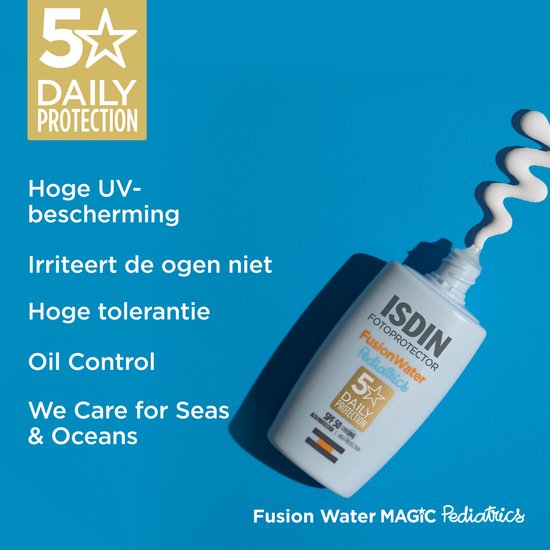 ISDIN – Pediatrics Fusion Water SPF50 – 50 ml – Sonnencreme für Kinder