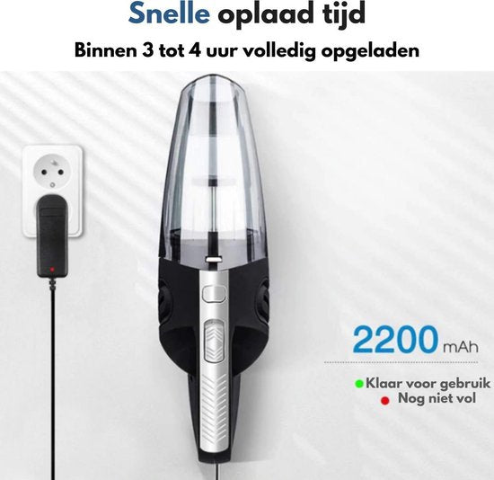 Turbo-7 Krümelsauger Cordless - Handstaubsauger - Schwarz / Grau - inkl. Zubehör