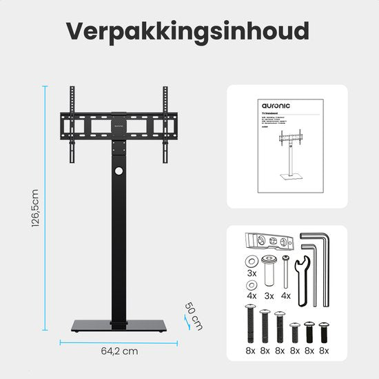 Auronic TV Stand - TV-Fuß - höhenverstellbar - schwenkbar - neigbar - 37 bis 90 Zoll - Schwarz