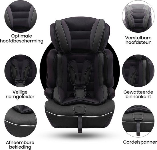 Oemmie Autositz i-Size - Autositze - Autokindersitz - Autositz - Gruppe 1/2/3 (67-150cm) - Schwarz