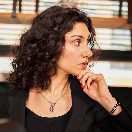 Laura Ferini Damenhalskette Legato Silber - Silberkette mit Anhänger - 18K Weißgold vergoldet - Halskette - Halskette - Schmuck - Accessoires - Damenhalskette mit Anhänger