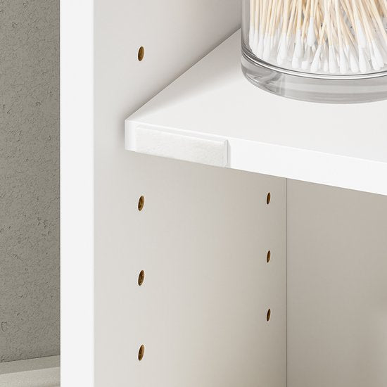 SoBuy Toilettenschrank BZR219-W – Waschbeckenschrank mit Toilettenpapierhalter – Weiß – 85 x 20 x 20 cm