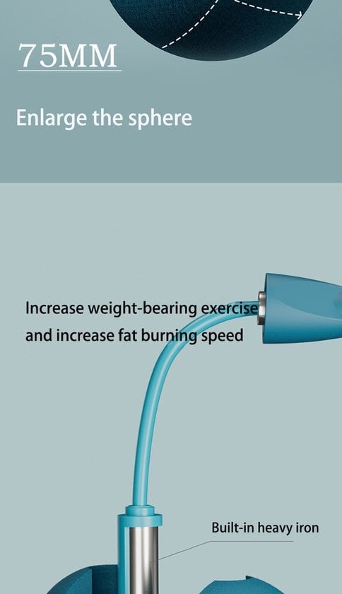 GarpexÂ¬Ã† Kabelloses Sport-Springseil - beschwertes Springseil - Fitness-Springseil - Workout - Fitness - Schwarz