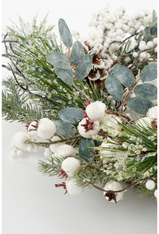 House of Seasons Hardy Weihnachtskranz – Ø 40 cm – Grün