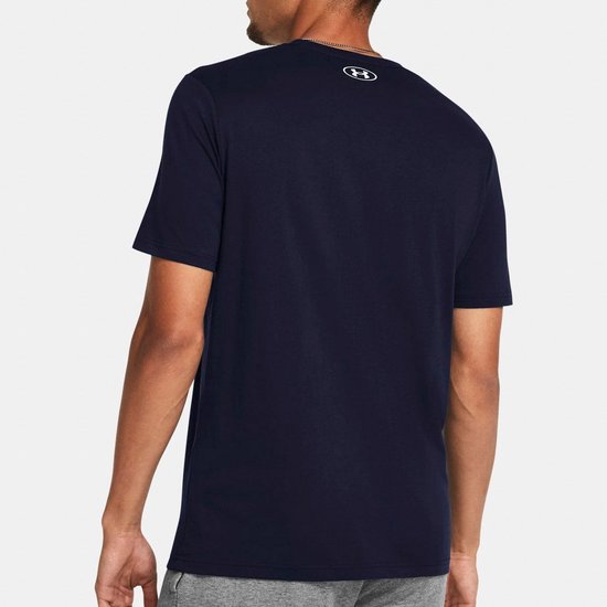 Under Armour UA SPORTSTYLE LOGO UPDATE SS-BLU Herren-Sportshirt – Academy – Weiß