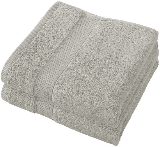 De Witte Lietaer Handtuch Stephanie Dove – 2er-Set – 50 x 100 cm – Grau – Baumwolle