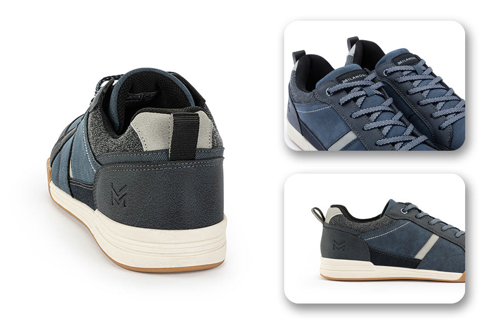 Milanoro - Bequeme Herren-Turnschuhe - Navy - Größe 40