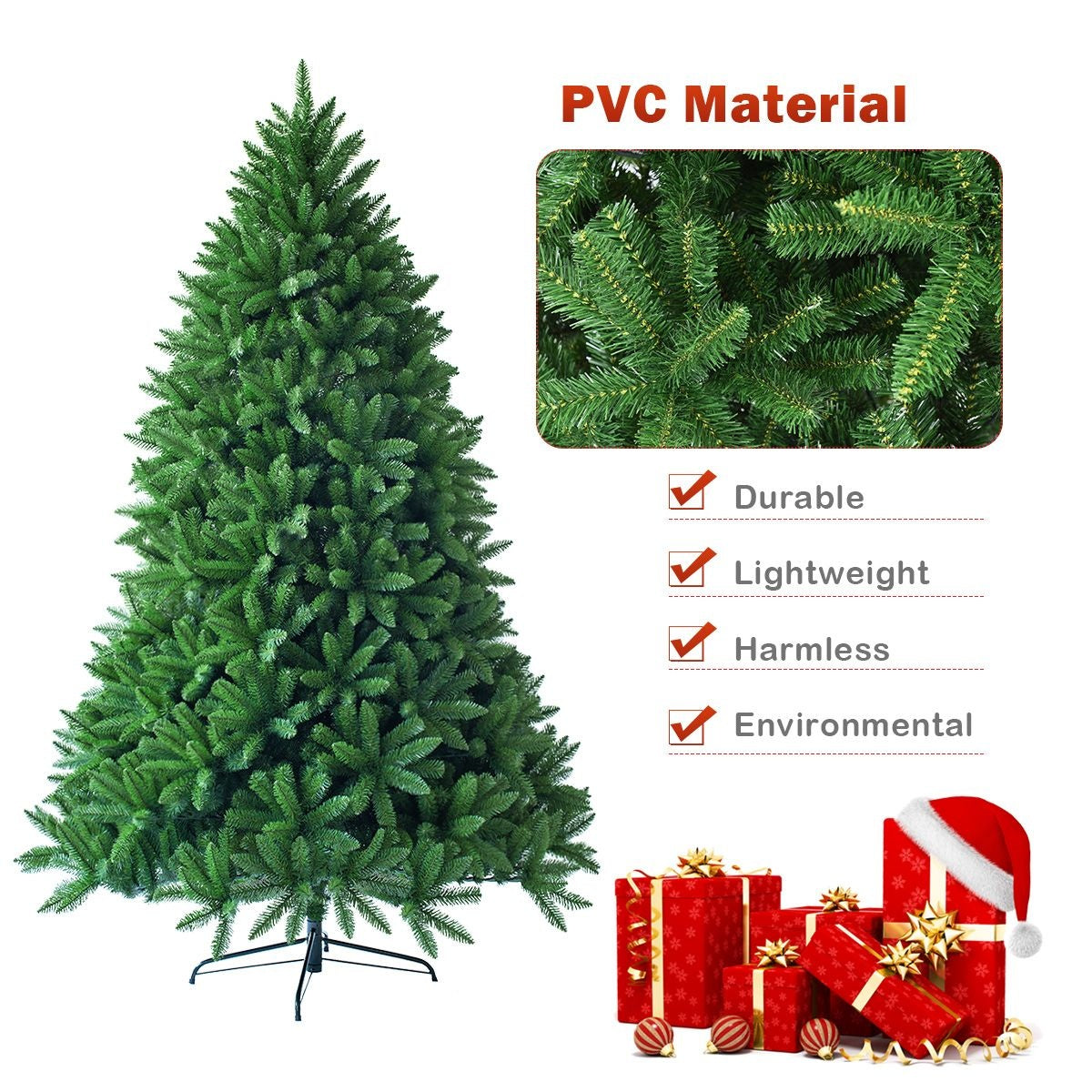 Coast 180 cm Künstlicher Weihnachtsbaum Weihnachtsbaum PVC Nadeln Kunst Baum Grün