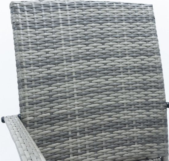 Polyrotan Gartenstühle Yoro - 4 Stück - Grau - Stapelbar