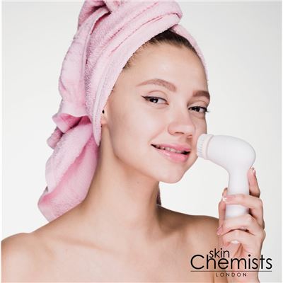 SkinChemists - Advanced Cleansing Brush Face & Body - 4 Köpfe - Tägliche Reinigung - Empfindliche Haut - Make-up-Entfernung - Massagekopf - Wasserfest