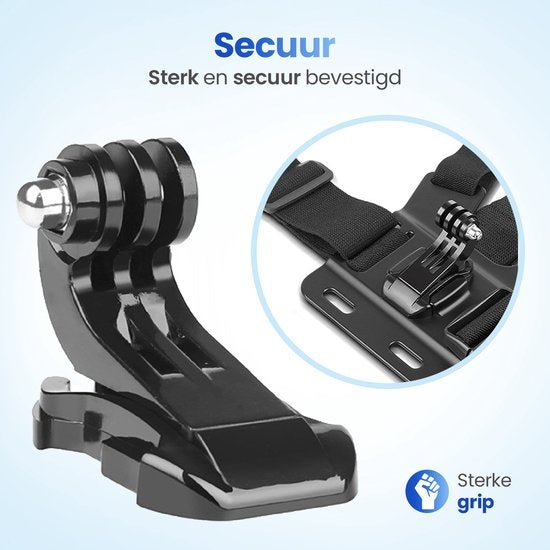 GarpexÂ¬Ã† Universal-Brustgurt Brustgeschirr - Brusthalterung geeignet für verschiedene Action-Kameras und Smartphones - Schwarz