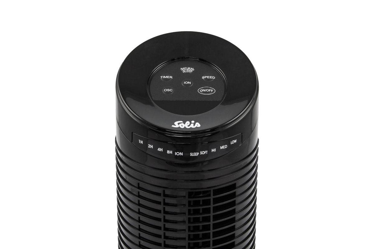 Solis Tower Fan 749 Turmventilator - 38 cm hoch - Schwarz