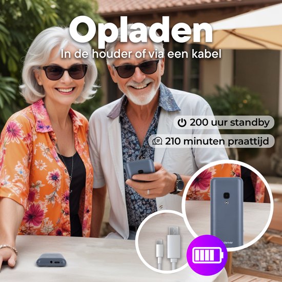 Denver - Senioren Mobiltelefon 4G - GSM - Full NL und FR - Simlock-frei - FAS1860L
