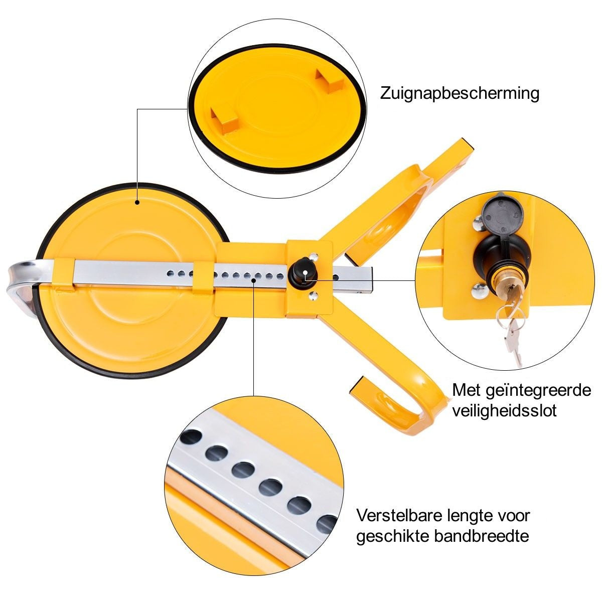 13 - 15-Zoll-Radkralle Reifenkralle Wegfahrsperre