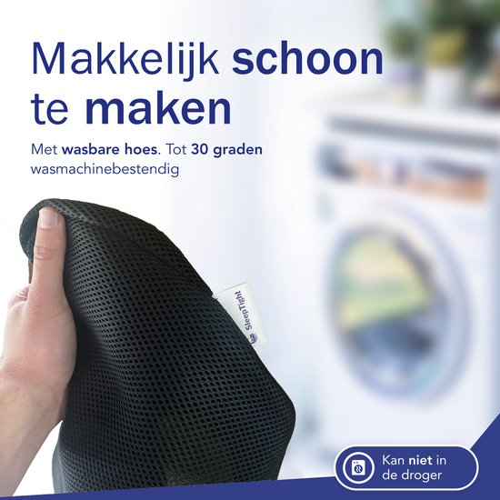 Sleeptight Sitzkissen - Orthopädisches Sitzkissen mit Band - Prallkissen für schmerzhafte Steißlage - Ergonomisches Keilkissen - Sitzerhöhung Auto - Sitzerhöhung - 45cm