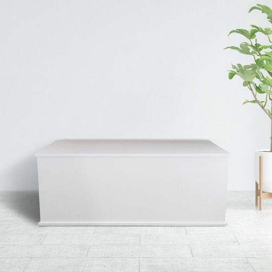 Aufbewahrungstruhe - Spielzeugtruhe - 100 cm breit - weiß