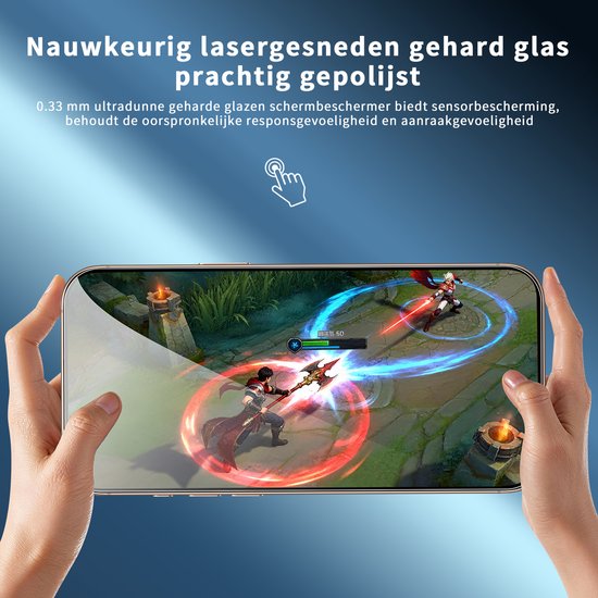 Podec Displayschutzfolie und Kameralinsenschutz passend für iPhone 16 Pro Max - gehärtetes Schutzglas - transparent und kratzfest - gehärtete Glasabdeckung - 3 + 3 Stück