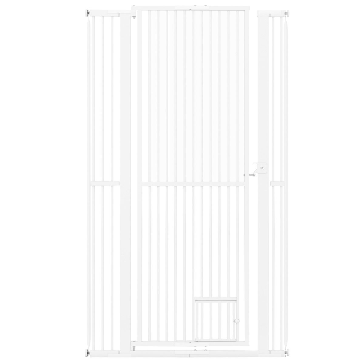 Coast High Animal Barrier Weiß - 77-104 x 171 cm - Mit 2 Verlängerungssets - Ohne Bohren