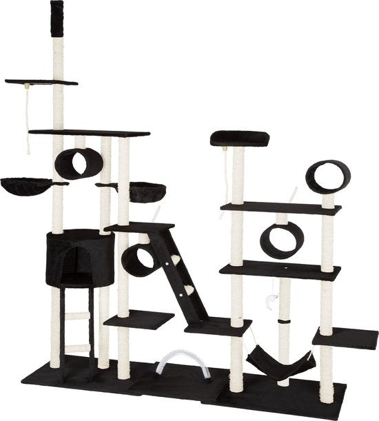 tectake - Kratzbaum Snooky 261cm schwarz - 403918 - Katzenkratzbaum - Katzenstange