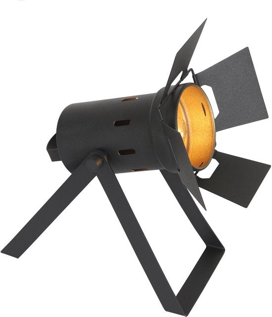 Tischlampe Carré 3380ZW – schwarze Lampe im Industrial-Stil aus Metall und Kunststoff, neigbar, E27-Fassung, Mexlite