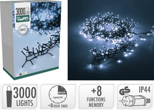 Treecluster - Weihnachtsbaumbeleuchtung 3000 LED - Weiß