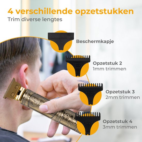 Nuvance - Trimmer Men - LED Display - Inklusive Aufsätze - Barttrimmer und Trimmer Men - Usb C Wiederaufladbar - Clipper