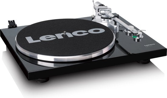 Lenco Plattenspieler mit Bluetooth - Metall-Plattenspieler Tonarm und Gegengewicht - Lenco Expertise line - LBT-215BK - Piano Black