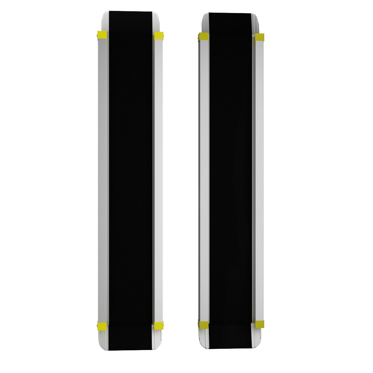 Coast Teleskop-Rollstuhlrampe 2er-Set - Aluminium-Rampen mit Anti-Rutsch-Beschichtung - 91,5-152,5 cm - Silber - Belastbarkeit 270 kg