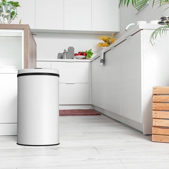 Automatischer Abfallsammler / Abfallsammler / Sensorabfallsammler - 30 Liter - Weiß - Rund