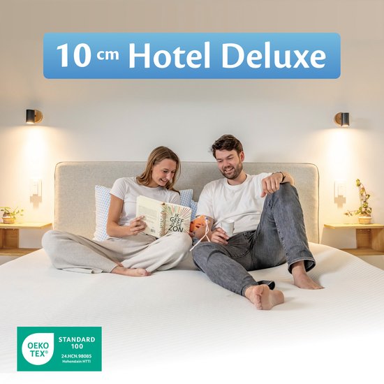 Ella Ergo Topper 90 x 200 cm – 10 cm dicke Matratzenauflage – Matratzenauflage aus gelinfundiertem Memory-Schaum und Aircell-Schaum – mittlere Härte