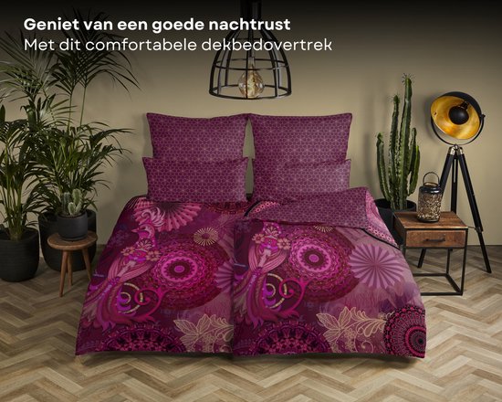 Hip - Bettbezug "Miska" - Bordeaux - 140x200 cm