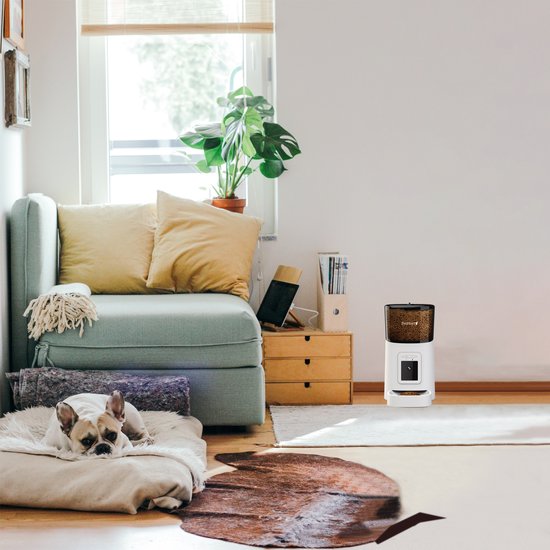 PetHero 3 Feeder White - Einstellbare Kamera - Smartphone-Steuerung - automatischer Futternapf für Katze oder Hund - 6,0 L