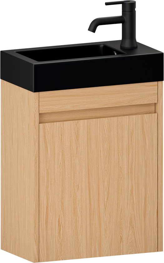 Mirlux WC-Schrank in heller Eiche – Waschbeckenunterschrank – WC-Schrank – WC-Möbel – 40 cm