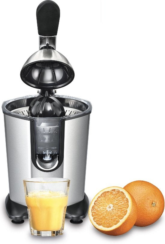 Solis - Citrus Juicer 8453 - Elektrische Orangenpresse - Stahl - 160 Watt - Silber/Schwarz