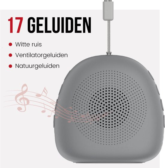 Weißes Rauschen Maschine - Schlafhilfen - Weißes Rauschen - Baby Schlafhilfe - Drop - Grau