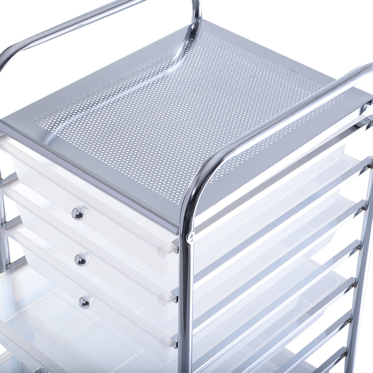 Coast -trolleys mit schubladen Rollecontainer badezimmer rollenwagen badezimmerwagen mit 10 stapelbaren schubladen