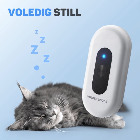 Vulpes Goods® Pets - Geruchsbeseitiger für das Katzenklo - Geruchsbeseitiger für Katzen - Aktivsauerstoff, Ozon & Ionen - Wiederaufladbar - Luftbeseitiger - Weiß - PRO Version