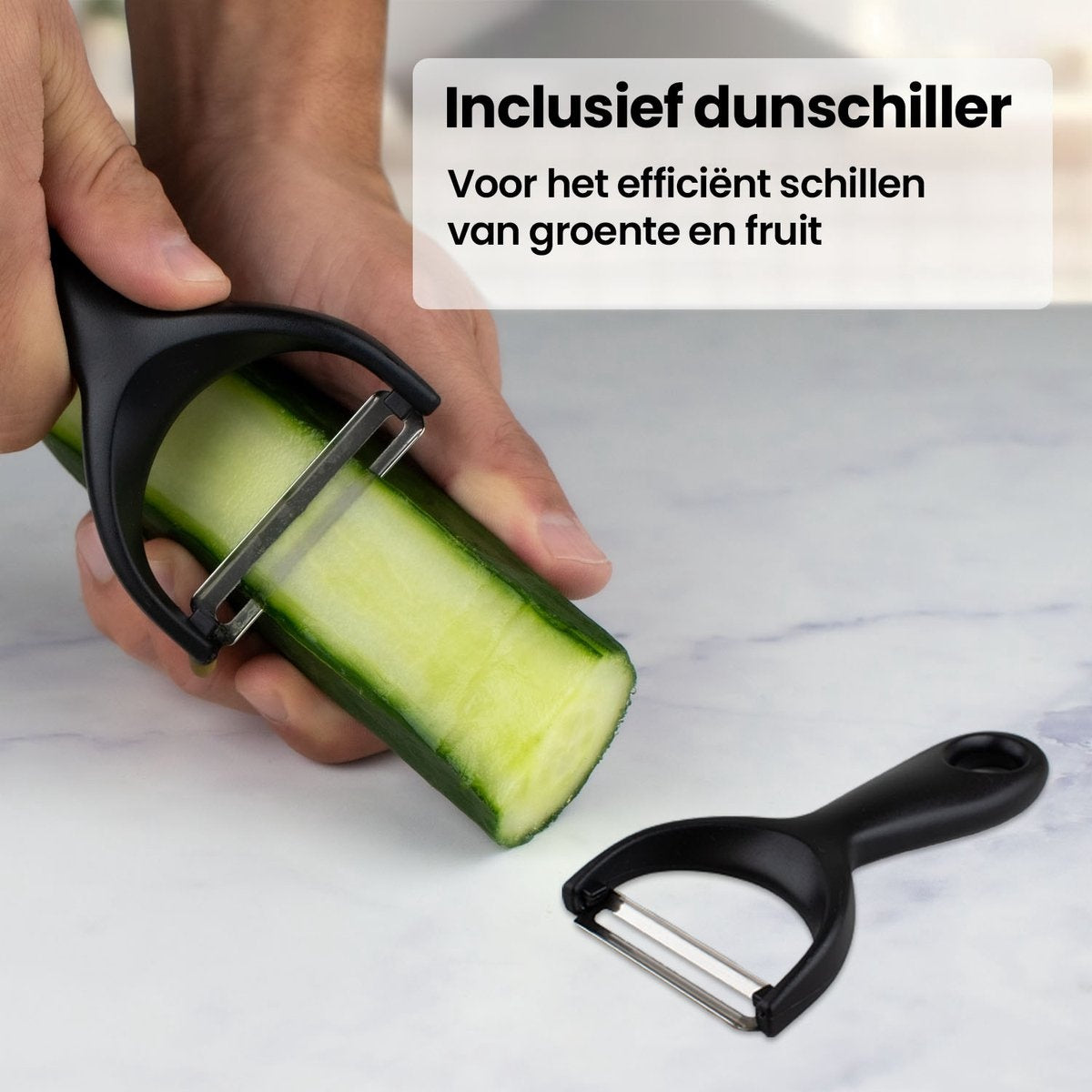 Nimma Trommelreibe - Inklusive 3 Aufsätzen und Spiralschneider - geeignet als Käsereibe und Reibe - Weiß