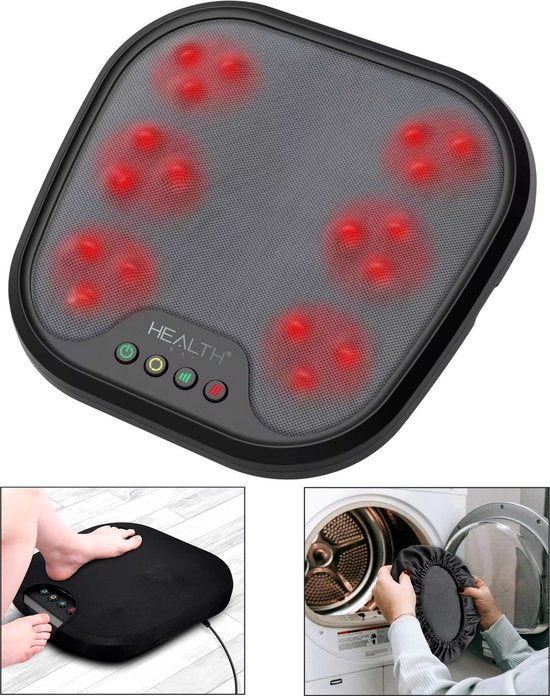 Health Bay® Fußmassagegerät – Beheizte Shiatsu-Massage – Fußmassagegerät zur Förderung der Durchblutung – Waschbarer Bezug – Infrarot-Heizung –