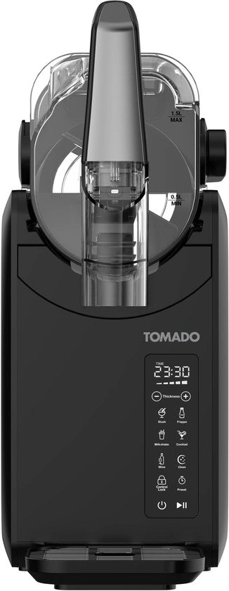Tomado TSM2002B - Slush-Maschine - Slushpuppy-Maschine - 5-in-1 Slush - Slush Puppy - 2 Liter Slush - bis zu 12 Stunden gefrorene Getränke - Touch Control Bedienung - Schwarz