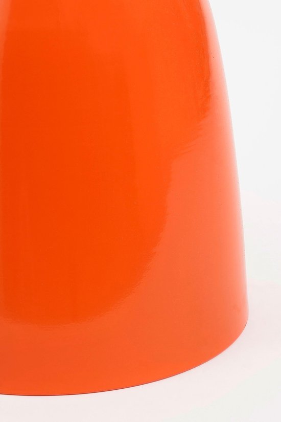 Mica Decorations Elliot Couchtisch – Nachttisch für Schlafzimmer oder Wohnzimmer – Beistelltisch aus Eisen für Blumen, Pflanzen und Dekoration – H 45 x Ø 32 cm – Orange