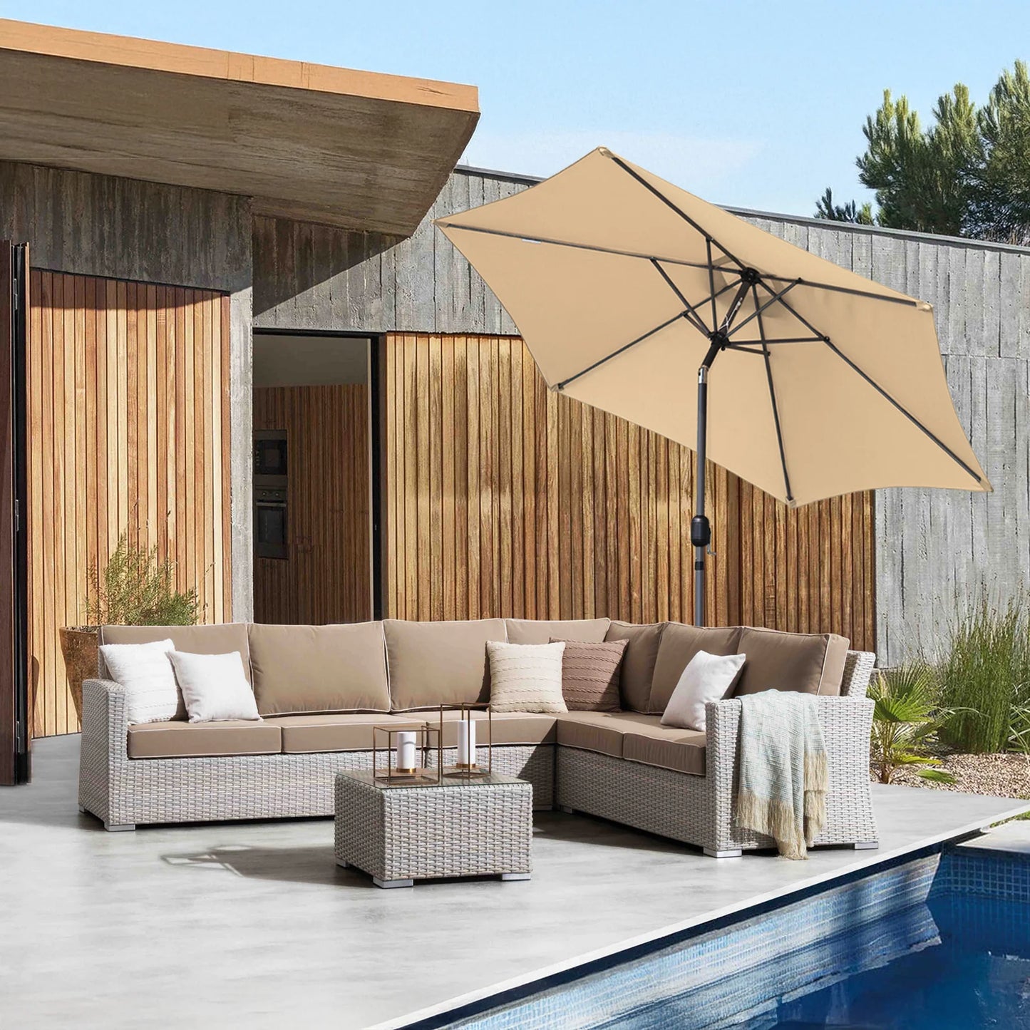 Angel Living Sonnenschirm Ø 270 cm – Taupe