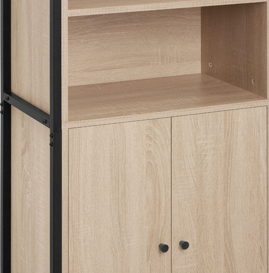 tectake - Wandschrank Doncaster 60x38x125cm - Industrie hellbraun