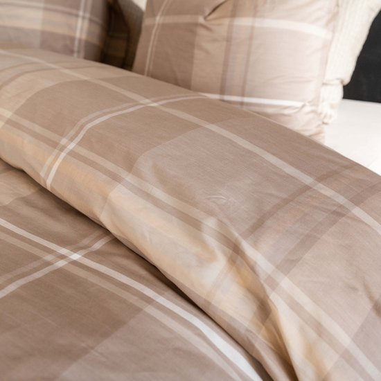 Kayori Mondo Bettbezug aus Tencel – 140 × 200–220 + 1 Kissenbezug – Einzelbett – Weich & kühlend – Sand
