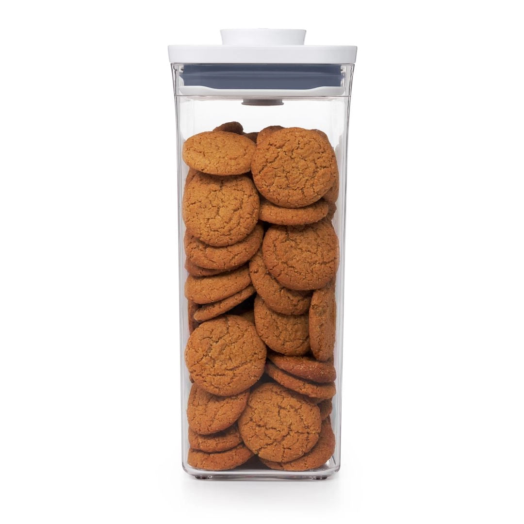 Oxo Good Grips POP-Behälter 2.0, rechteckig, mittel – 2,6 Liter – transparent – 16 x 11 x 24 cm