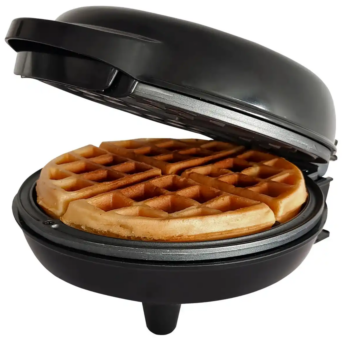 Bestron Waffeleisen AWM6Z – Brüsseler Waffeln – Ø 11 cm, Antihaftbeschichtung – 750 W